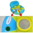 thumbnail image 4 of Flotador de piscina, hamaca flotante, flotadores de playa, hamaca inflable flotante para adultos, con respaldo y reposabrazos tumbona inflable (azul) JM, 4 of 5
