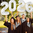 thumbnail image 2 of PMU New Year's Eve Party 2026 New Year, Graduation "2026" 16in Silver Number Mylar Balloons Birthday, Special Events Accessories Party Celebration (4/pkg) Pkg/1, 2 of 6