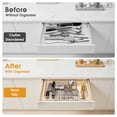 thumbnail image 6 of Lonian Silverware Drawer Organizer, Adjustable Drawer Organizer for Kitchen Utensils,  Plastic Cutlery Tray, Clear, 6 of 6