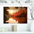thumbnail image 1 of Colorful Fall Sunset over River - Landscape Canvas Art Print, 1 of 3
