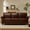 Dark Brown, variant on Me'on 80'' Faux Leather Sofa with Storage Seats, Classic 3-Seater Couch with Nailhead Trim, Easy Assembly, Brown