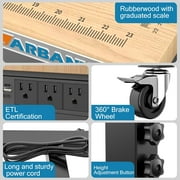 LARBANKE 48＂Adjustable Garage Workbench with Power Outlet,Heavy Duty 2000 Lbs Load Capacity Hardwood Workbench