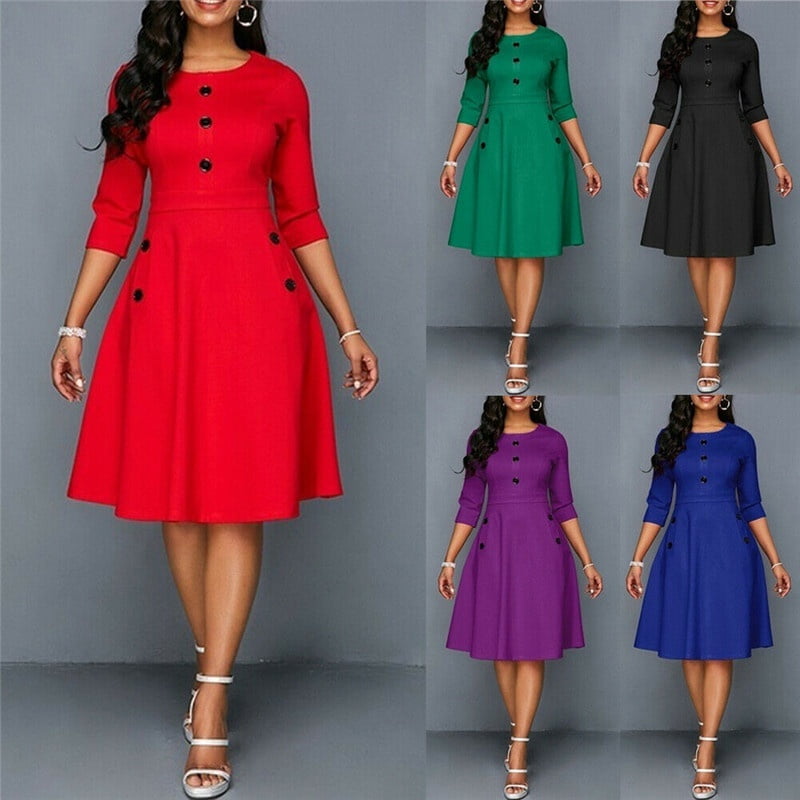 plus size formal swing dress
