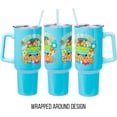 thumbnail image 6 of Silver Buffalo Scooby Doo Group Mystery Machine Flowers Stainless Steel Tumbler w Handle, 40 Ounces, 6 of 9
