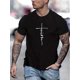 thumbnail image 1 of [Faith Letter Applique Tee] Comfortable Faith Letter Applique Men's T-Shirt , Crew Neck, Summer Casual, 1 of 4