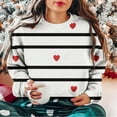 thumbnail image 5 of PNTUTB Valentines Fashion Sweatshirt for Women Oversized Love Heart Print Pullover Crew Neck Long Sleeve Sweatshirts, 5 of 6