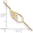 thumbnail image 3 of 14K Yellow Gold Wing 10In Plus 1In Ext. Anklet (10 X 6.85) Made In Turkey ank299-10, 3 of 5