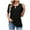 Black, variant on Uaswgudfs Womens tops Short Sleeve Dressy Casual solid V Neck Fashion Tees for T-Shirt Keyhole Blouses