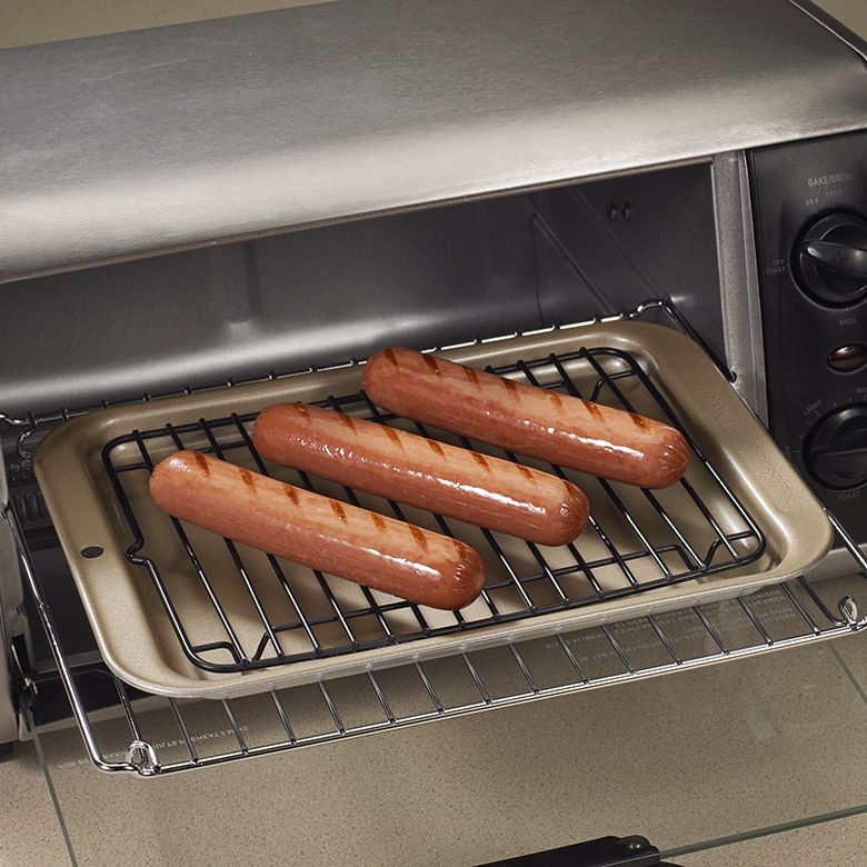 Nordic Ware Toaster Oven 2-Piece Broiler, Compact, Metalic Gold