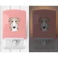 thumbnail image 2 of Caroline's Treasures BB1228CNL Checkerboard Pink Borzoi Ceramic Night Light, 6x4x3", multicolor, 2 of 2