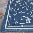 thumbnail image 4 of Couristan 8.5' Indigo and Ivory Round Polypropylene Area Throw Rug, 4 of 6