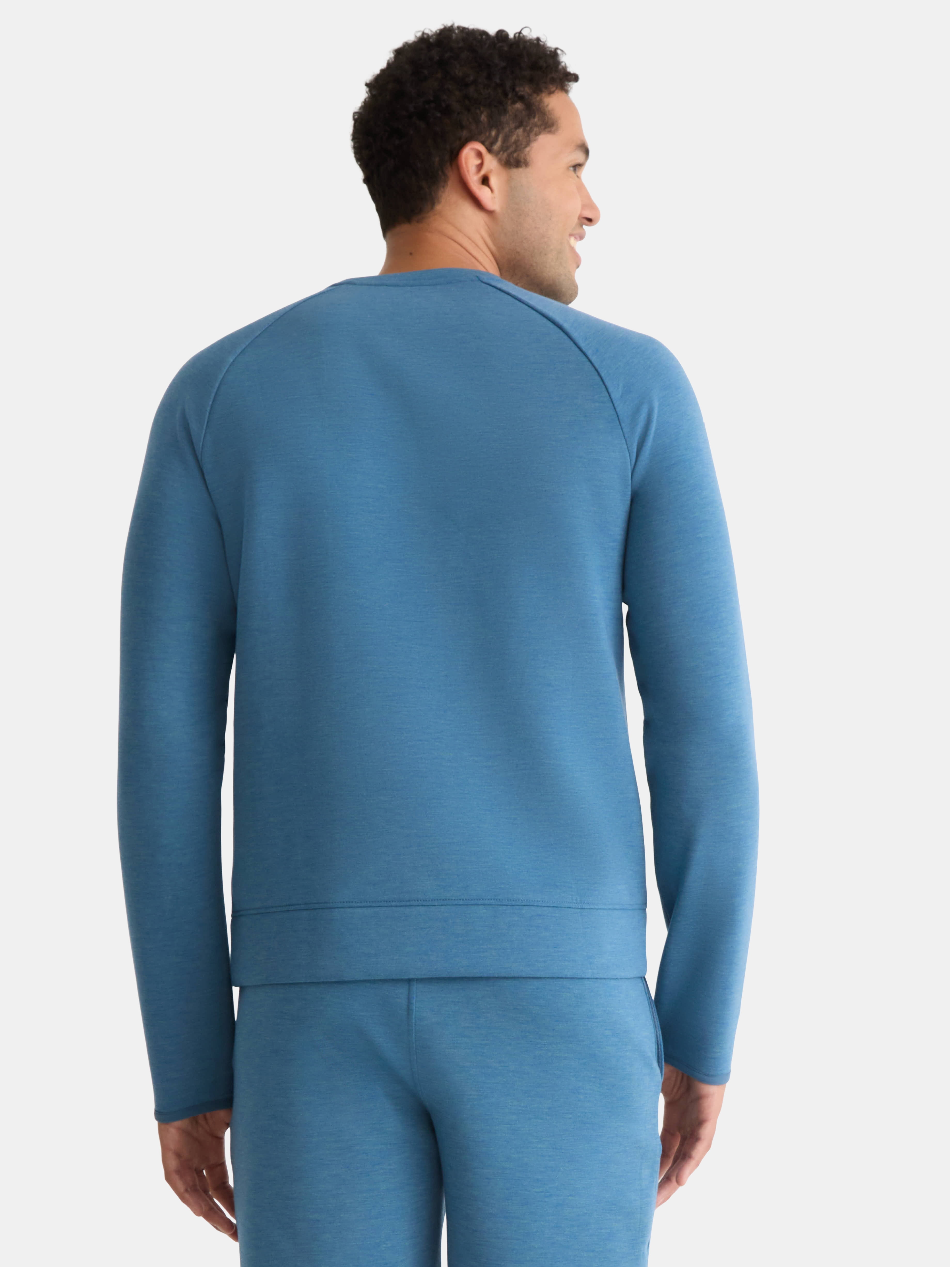 Athletic Works Men's and Big Men's Fusion Double Knit Crewneck Sweatshirt, Sizes S-5XL