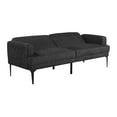 thumbnail image 6 of Serta Princeton Modern Convertible Sofa with Full Size Sleeper, Black Chenille Fabric, 6 of 14
