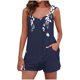 thumbnail image 1 of Camisola Tops para las Mujeres Cuello en V sin Mangas con Pantalones de Bolsillo, Pantalones de Mujer Casual para Primavera Verano, 1 of 7