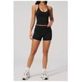 thumbnail image 2 of PISONIC Women Two Piece Workout Sets Spaghetti Straps Tank Top Matching Booty Lifting Shorts Gym Yoga Outfits, 2 of 7