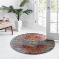 thumbnail image 1 of Unique Loom 3140083 8 x 8 ft. Picasso Vita Round Rug, Light Blue, 1 of 1