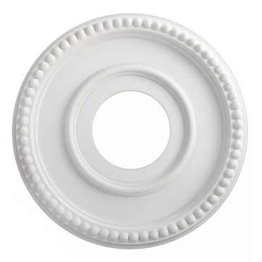 Stylish Home Round Medallion for Enhancing Ceiling Light Fixtures White