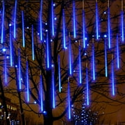 Meteor Shower Lights - 10 Tubes 540 LED Cascading Rain Lights, 20 Blue Falling Snow Effect for Christmas, Wedding, Garden Decor