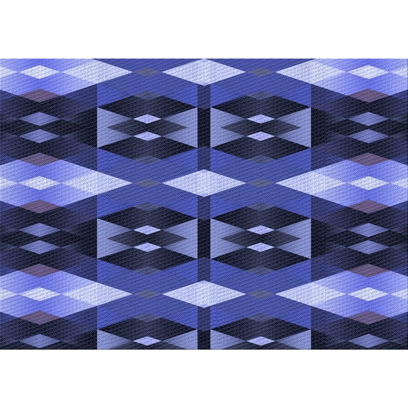 Ahgly Company Indoor Rectangle Patterned Light Slate Blue Area Rugs, 3' x 5'