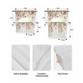 thumbnail image 6 of Fall Leaves Kitchen Curtains Sets 24 Inch Length with Valance, Country Watercolor Orange Eucalyptus Plants Swag Valances and Tiers Curtain Set Drapes Swag Curtains for Living Room, Bathroom, Bedroom, 6 of 6