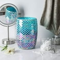 thumbnail image 4 of Whole Housewares 4 Gallon Durable Bathroom Glass Wastebasket, Clear, 4 of 5