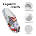 thumbnail image 5 of Wukai Funny Christmas Gnome Print Women's Indoor Bedroom Slipper Slip On Shoes, Unisex House Shoes with Anti-Skid Sole for Men, Gift for Women Men-35/36, 5 of 7