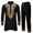 Black@GC@, variant on CONZONE Mens African 2 Peice Sets Casual Arab Suit for Men Gold Embroidery Long Sleeve Dashiki Pants Cozy Traditional Outfit Set