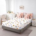 thumbnail image 4 of YST 7 Piece Bed in a Bag Queen Size Comforter Set Pink Pumpkin Bedding Set,Halloween Reversible Design Bed Set,Kids Spooky Bat Soft Microfiber Comforter with Sheet Set,All Season, 4 of 5