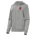 thumbnail image 2 of Women's Antigua  Heather Gray Indiana Hoosiers Seeker Full-Zip Hoodie Jacket, 2 of 3