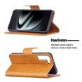 thumbnail image 2 of Wallet Case for Samsung S20 FE, Retro Solid Color Premium Leather Credit Card Holder Wallet RFID Blocking Case with Wrist Strap Stand Magnetic Flip Cover for Samsung Galaxy S20 FE, Yellow, 2 of 9