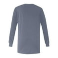 thumbnail image 5 of XIAONU Womens Sweatshirts Cute Ribbed Texture Long Sleeve Boat Neck Sport Top Relaxed Fit Solid Color Simple Sweatshirts Daliy Wear Gray S, 5 of 5