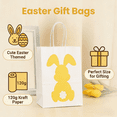 thumbnail image 3 of 20 Pack Easter Gift Bags , Easter Bunny Gift Bags, 120g Kraft Paper Stylish Handbags, 8.31"×6"×3.1" Holiday Gift Wrapping Bags, 3 of 7