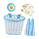 thumbnail image 5 of Cesta decorativa para bicicleta infantil, cesta tejida de repuesto para bicicleta infantil con correas Blanco Azul, 5 of 9