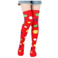 thumbnail image 1 of Staki Bas Cuisse Tricotés pour Femmes Extra Longs au-Dessus du Genou Bas Chaussettes Douces d'Hiver Chauffe-Jambes Bas de Compression pour Femmes (Rouge, Taille Unique), 1 of 8