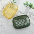thumbnail image 6 of Unique Bargains 1 Pc Waterproof Soap Holder Double Layer with Cover Yellow Soap Holder for Bathroom 5.51"x4.13"x1.65", 6 of 6
