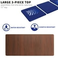 thumbnail image 3 of VIVO Dark Walnut 71 x 36 inch Universal Table Top for Sit to Stand Desk Frames, 3 of 3