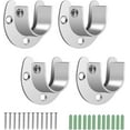 thumbnail image 1 of Estrela 4 soportes para barra de armario de acero inoxidable de 28 mm, soporte para barra de pilar de riel, soporte para ropa para armario, barra de cortina de ducha, 1 of 5