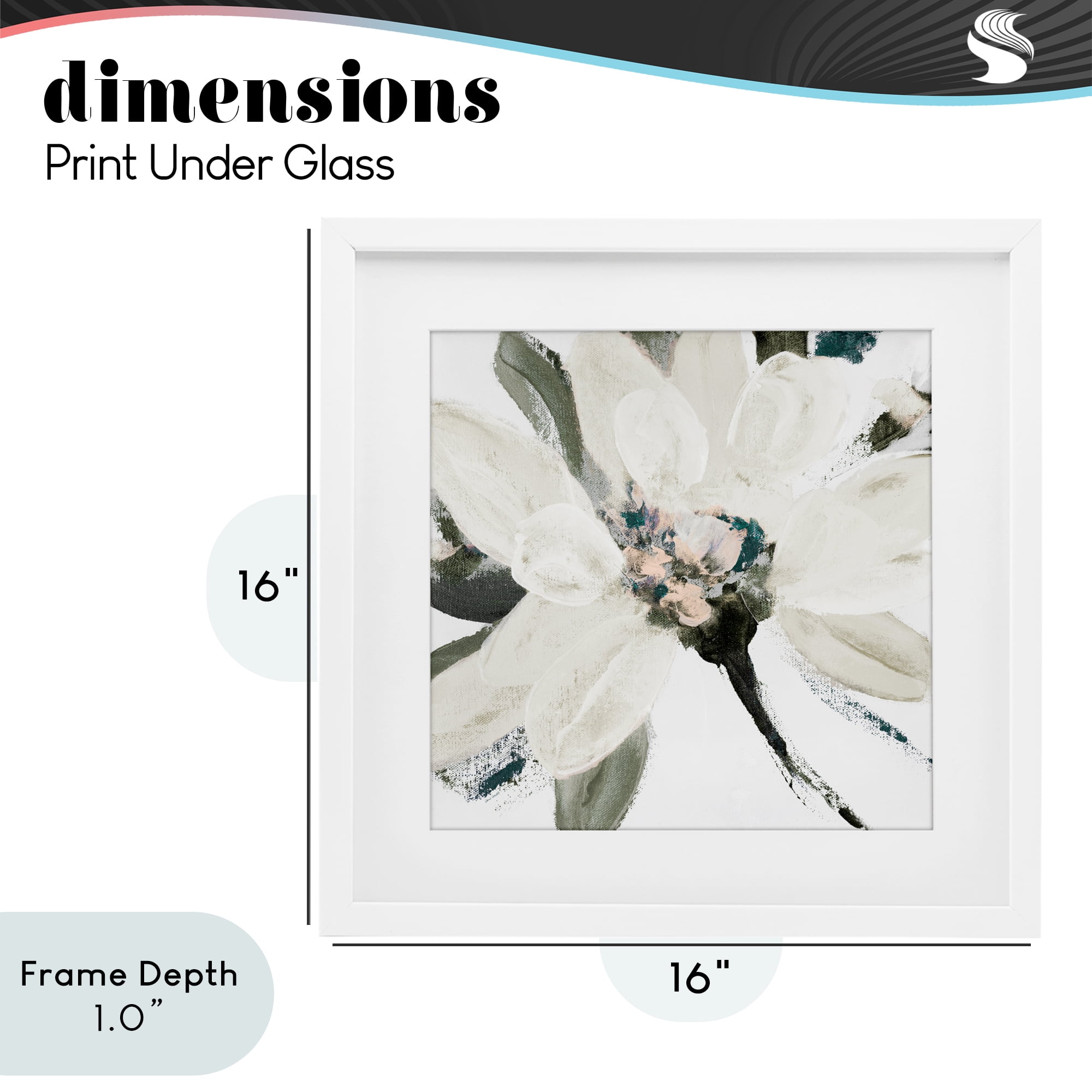Stupell Industries Naturally Blooming Botanical White Framed Print Under Glass, design by Lanie Loreth