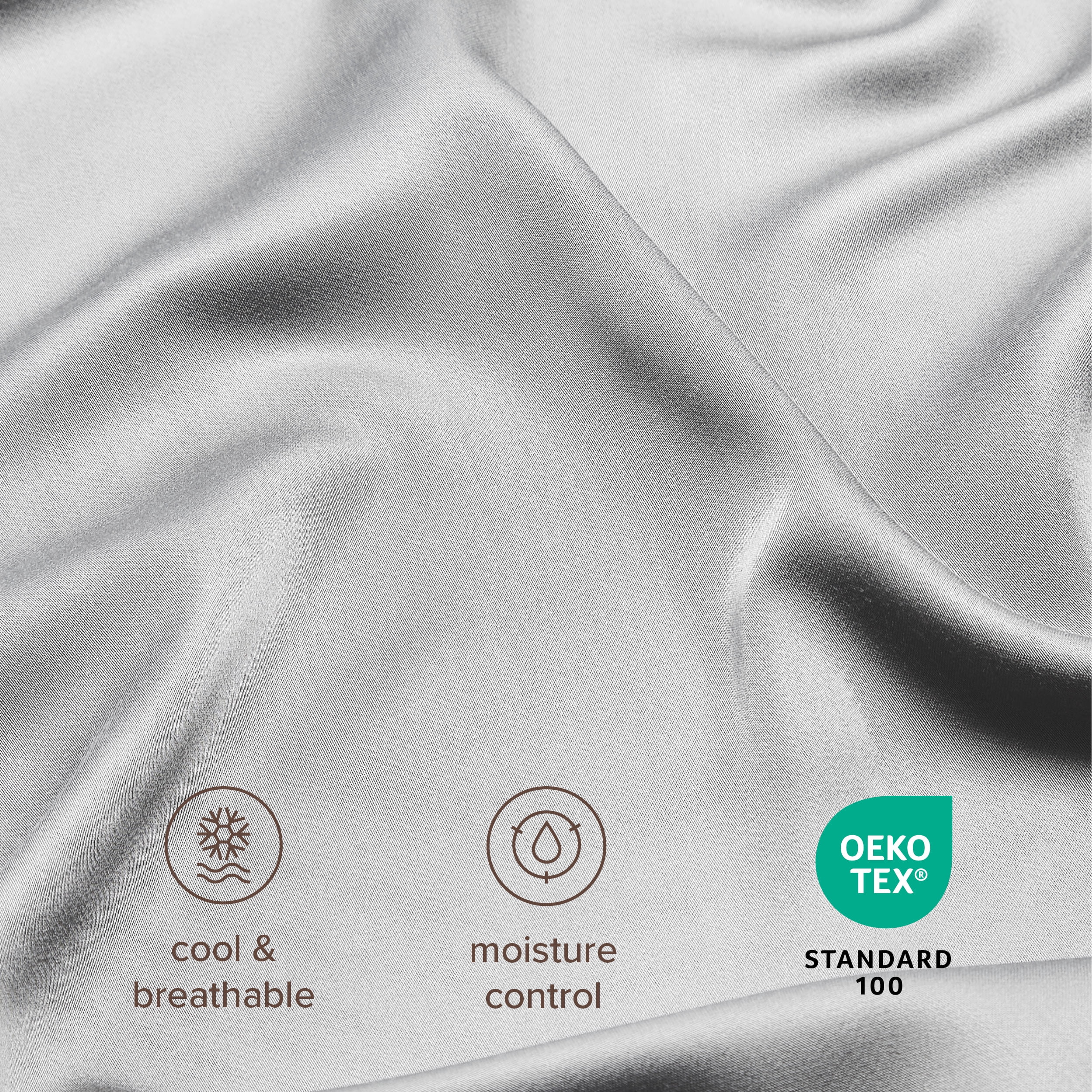Bare Home Bamboo Fitted Sheet - Made from Rayon Fibers - Deep Pockets - Soft, Cooling & Breathable - Twin, Cloud Gray