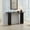 Black, variant on 59" Curved Console Table, Narrow Sofa Table for Hallway, Wooden Modern Design Sofa Table Behind The Couch, for Living Room, Foyer, Easy Assembly, Brown