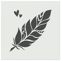 Artsy Boho Bohemian Feather DIY Cookie Wall Craft Stencil - 3.5 Inch