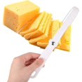 thumbnail image 1 of Cortadora de mantequilla y queso (blanca), cortadora de pasteles de acero inoxidable con línea de corte de queso, adecuada para molinos de pan portátiles para mantequilla de queso duro y semiduro, c, 1 of 5