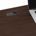 thumbnail image 4 of Atlin Designs 60" Shaped Computer Desk in Modern Walnut, 4 of 7