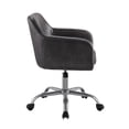 thumbnail image 6 of Linon Rylen Task Chair with Adjustable Height & Swivel, 275 lb. Cpacity, Charcoal Gray Faux Leather, 6 of 10