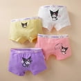 thumbnail image 4 of Anime Kawaii Sanrios Kuromi 4Pcs Kids Underwear Cotton Girl Boxer Antibacterial Shorts Baby Briefs Breathable Toddler Underpants, 4 of 10