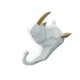 thumbnail image 1 of Toystoory Gancho para llaves con cabeza de Animal, resistente y duradero, de resina, para una fácil organización, buenos ganchos decorativos Decoración del hogar Oro blanco (rinoceronte), 1 of 6