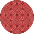 thumbnail image 1 of Ahgly Tapis Rond Lavable en Machine Intérieur Transitionnel Rouge, 4 Pieds Rond, 1 of 7
