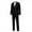 Black, variant on Patlollav Mens Fashion Suit Jacket+Suit Pants Two-Piece Suit