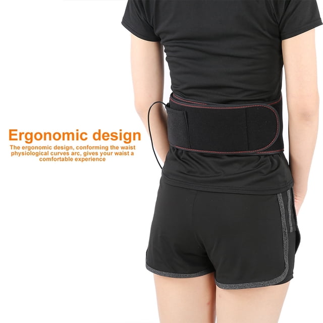 Electric Heating Pad for Waist, Waist Support Rechargeable Heat Pad for Lower Back, Lumbar, Waist, Abdomen - Velvet Cloth, USB Charging 107 X 19cm