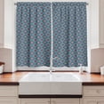 thumbnail image 2 of Ambesonne Modern Kitchen Curtains, Squares Multicolored Plot, 55"x24", Peacock Green and Royal Blue, 2 of 3